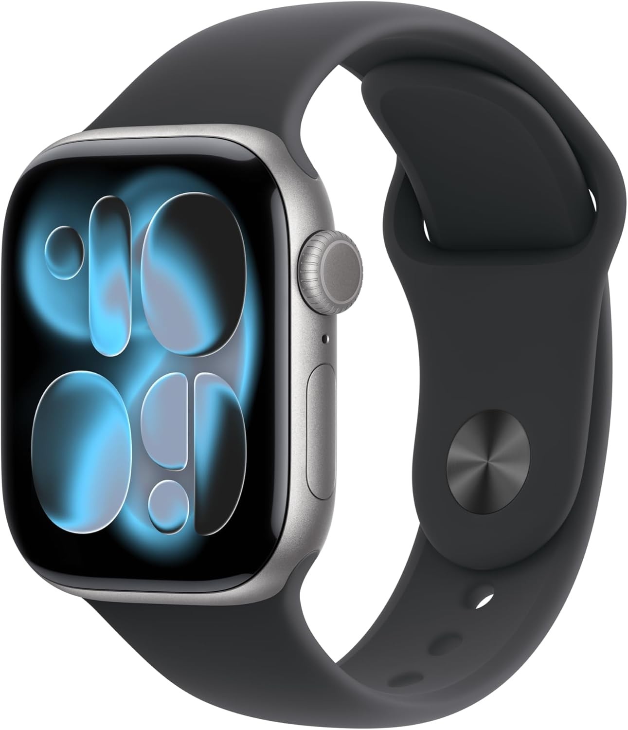 Apple Watch Series 11 46mm GPS Space Gray w/ M/L Black Sport Band MEV44LW/A