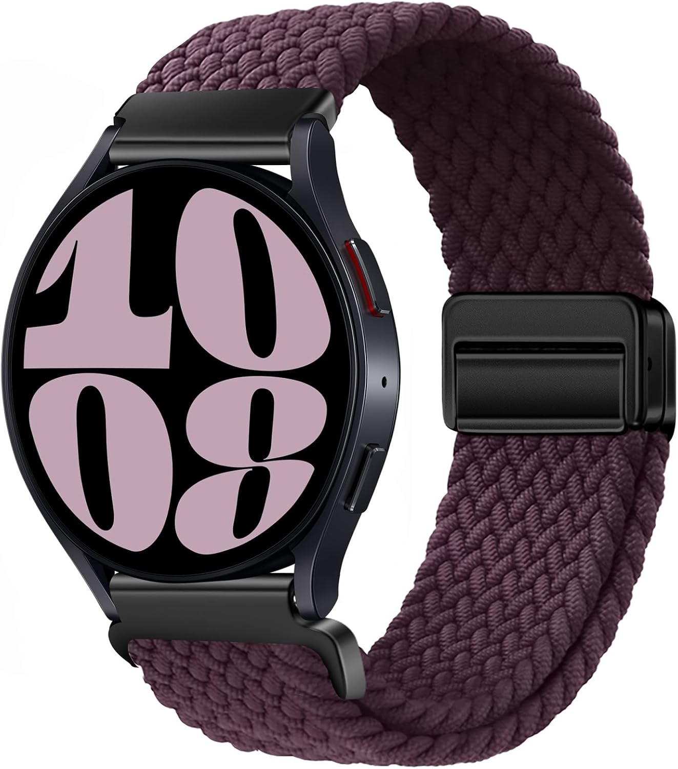 Dark Cherry 20mm Magnetic Band for Samsung Galaxy Watch 4 5 6 40mm 44mm 46mm