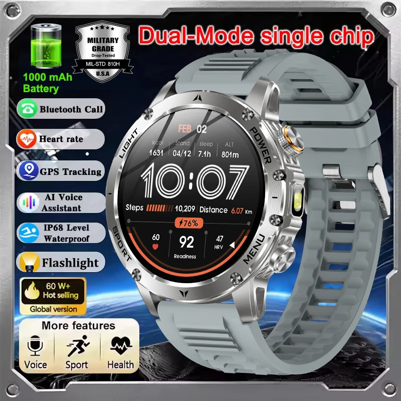 New T-Rex 3 Ultra Military Grade 1000Mah Battery Smart Watch Men IP68 Waterproof