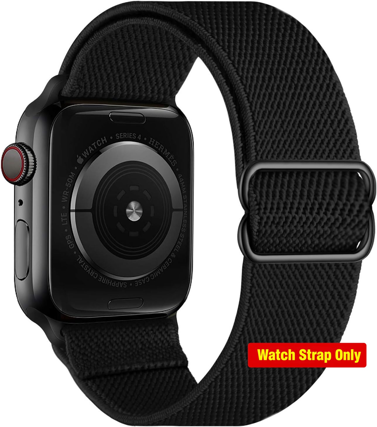 XL Braided Elastic Strap for Apple Watch 42mm 41mm 40mm – Adjustable Nylon Band