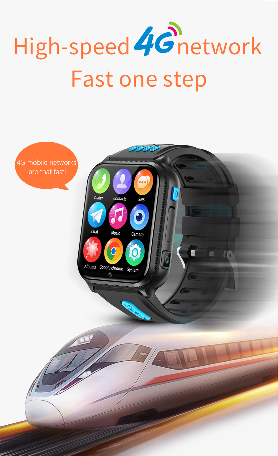 4G Big Touch Screen Wrist Watch WiFi Bluetooth Smartwatch Child SOS Wrist Watch