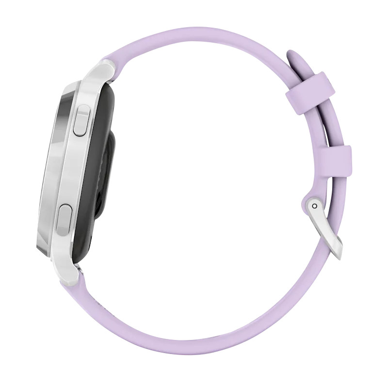 Garmin Lily 2 Active, Silver with Purple Jasmine Silicone Band (010-02891-01) *