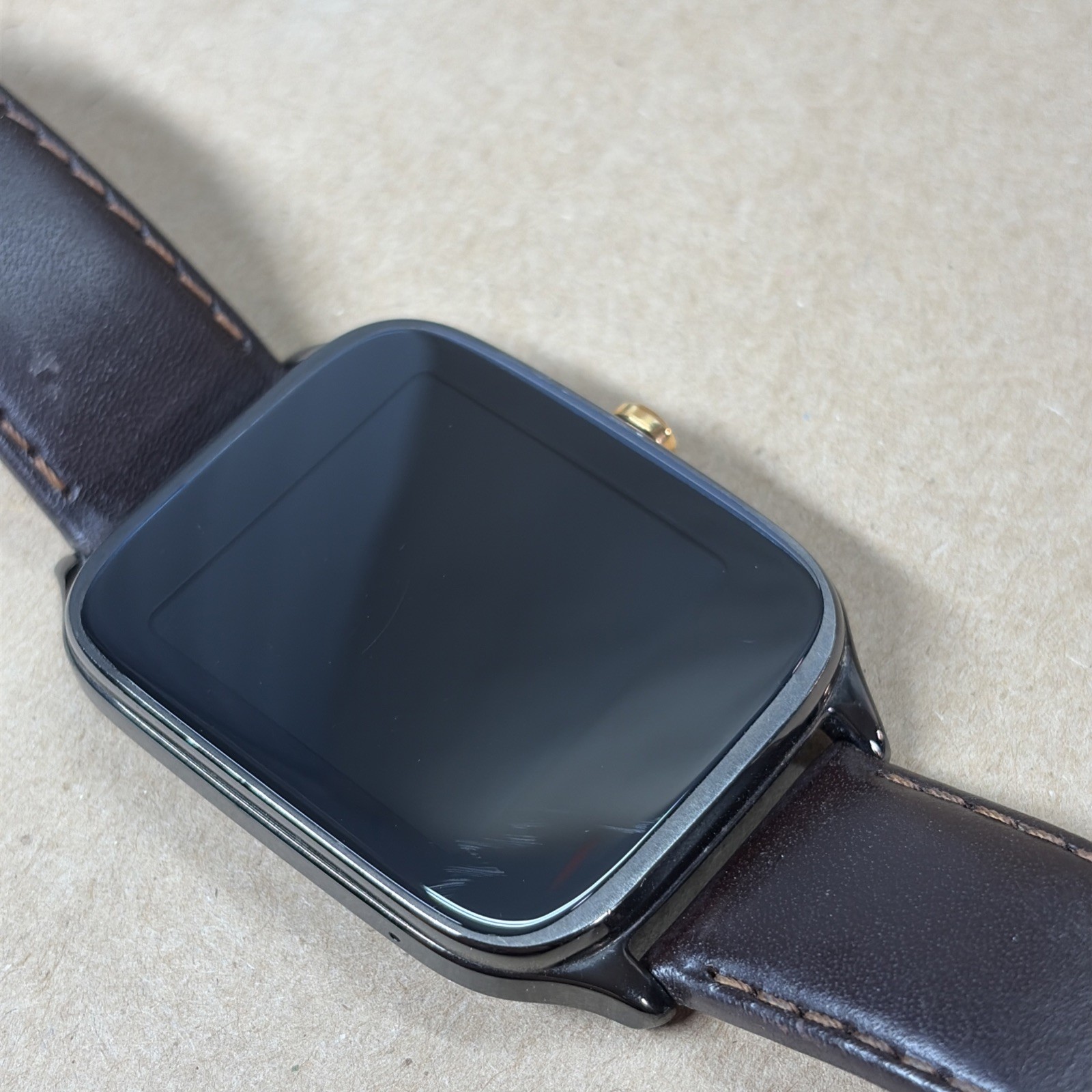 Asus ZenWatch 2 WI501Q Smartwatch Untested with Leather Band