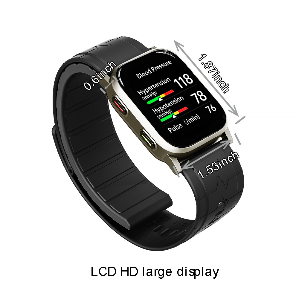 Gold Metal Blood Pressure & Health Matrix, fitnes Smartwatch, FDA 510(k) Cleared