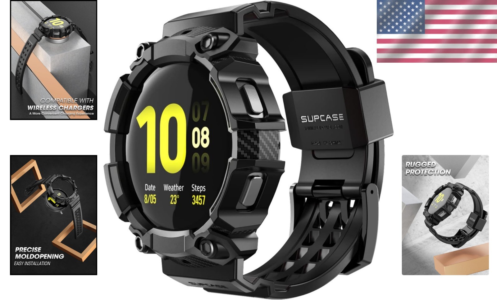 Rugged Protective Case for Galaxy Watch 4 [44mm] – Shockproof & Water-Resistant