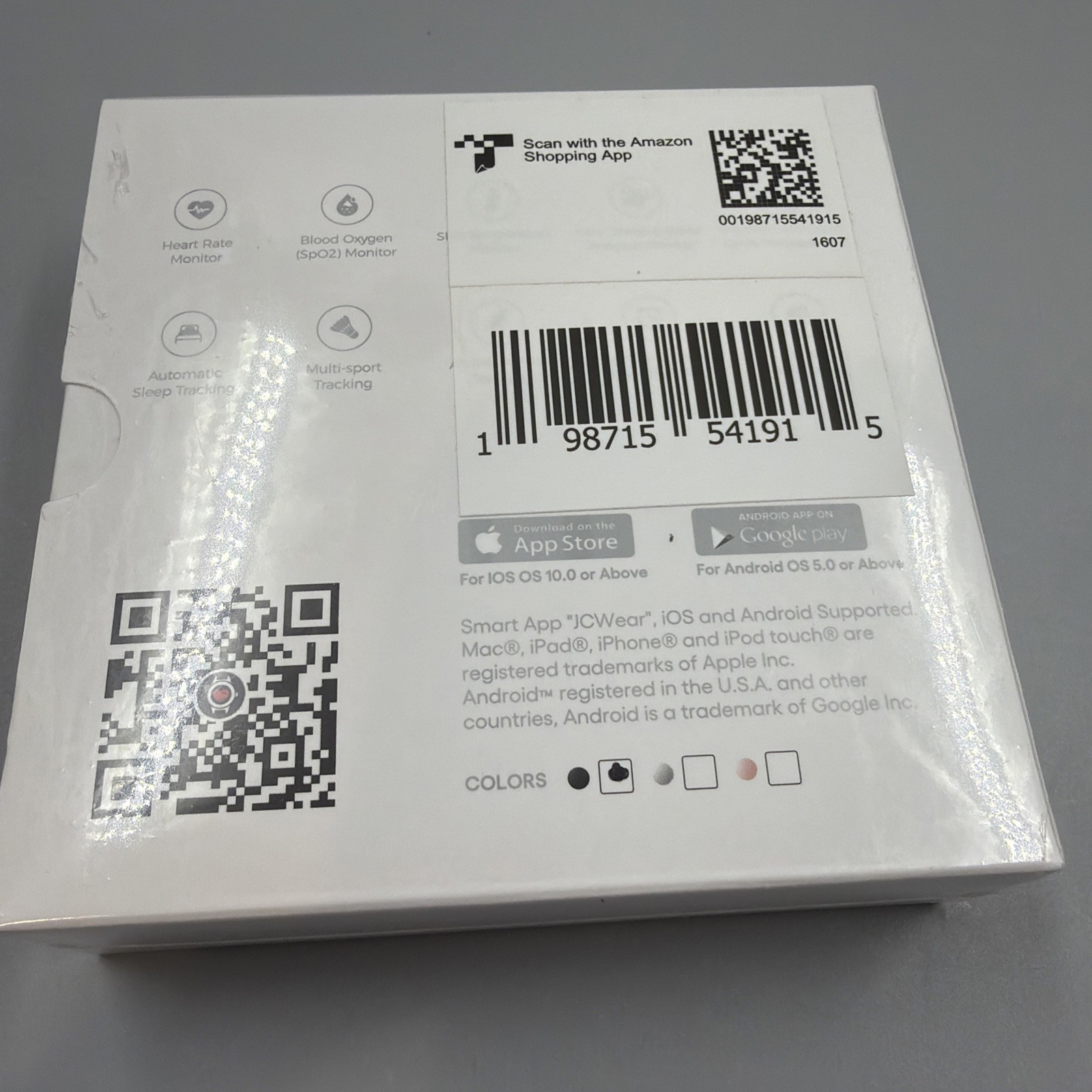 IAMJOY Smart Health Bracelet – New/Sealed– Fitness & Health Tracker-Black