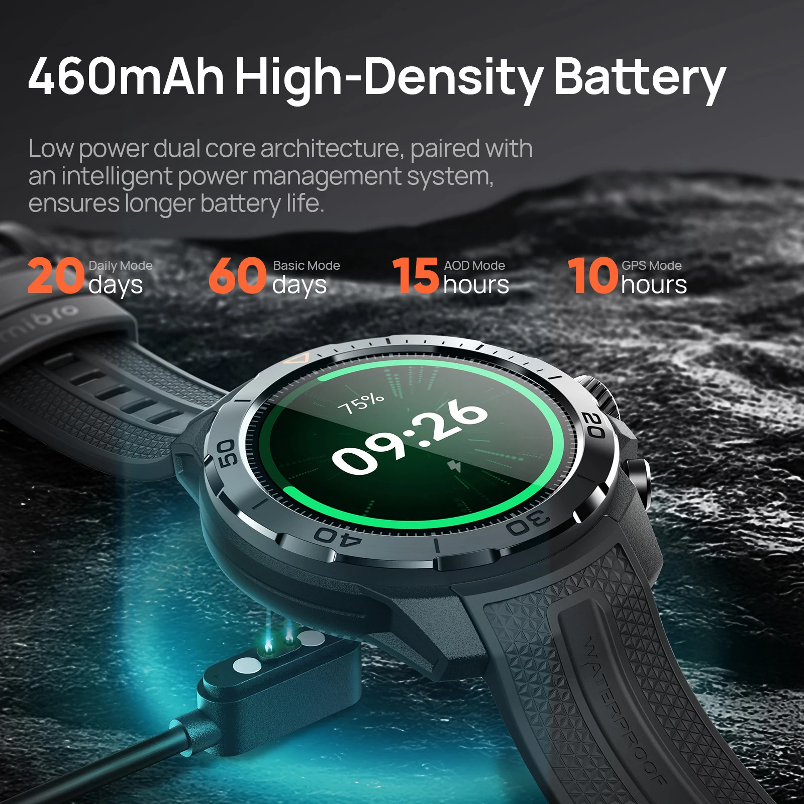 Mibro GS Explorer Rugged Smartwatch Military Grade GPS Compass 10ATM Men