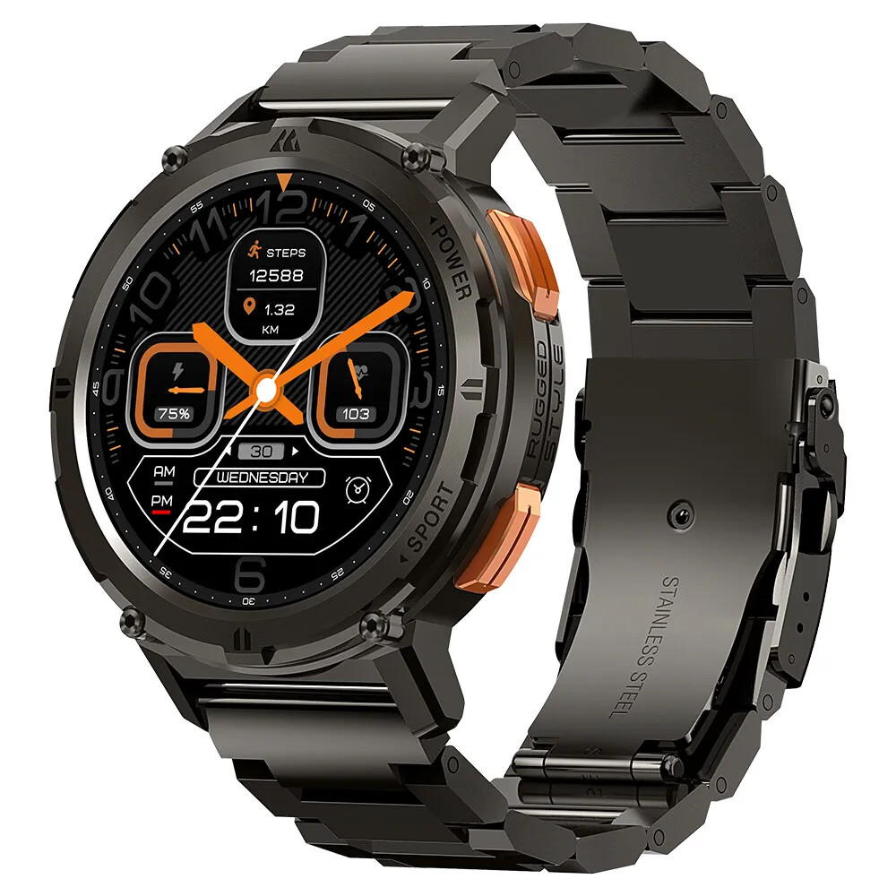 KOSPET TANK T2 Smartwatch AMOLED GPS Call 5ATM AOD Fitness Tracker